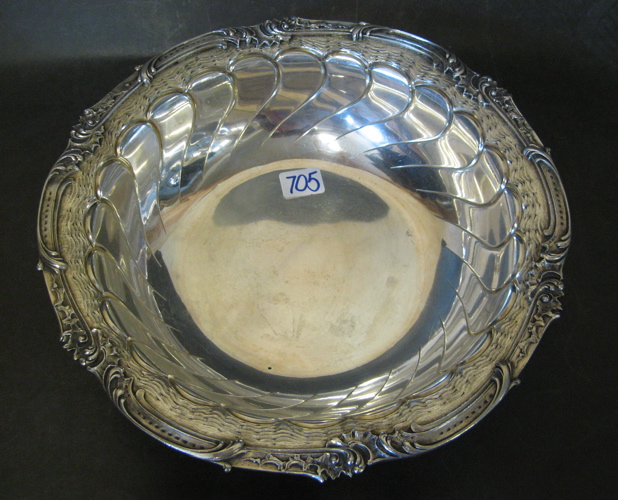 Appraisal: A HEAVY GERMAN FINE SILVER CENTER BOWL c 's hand