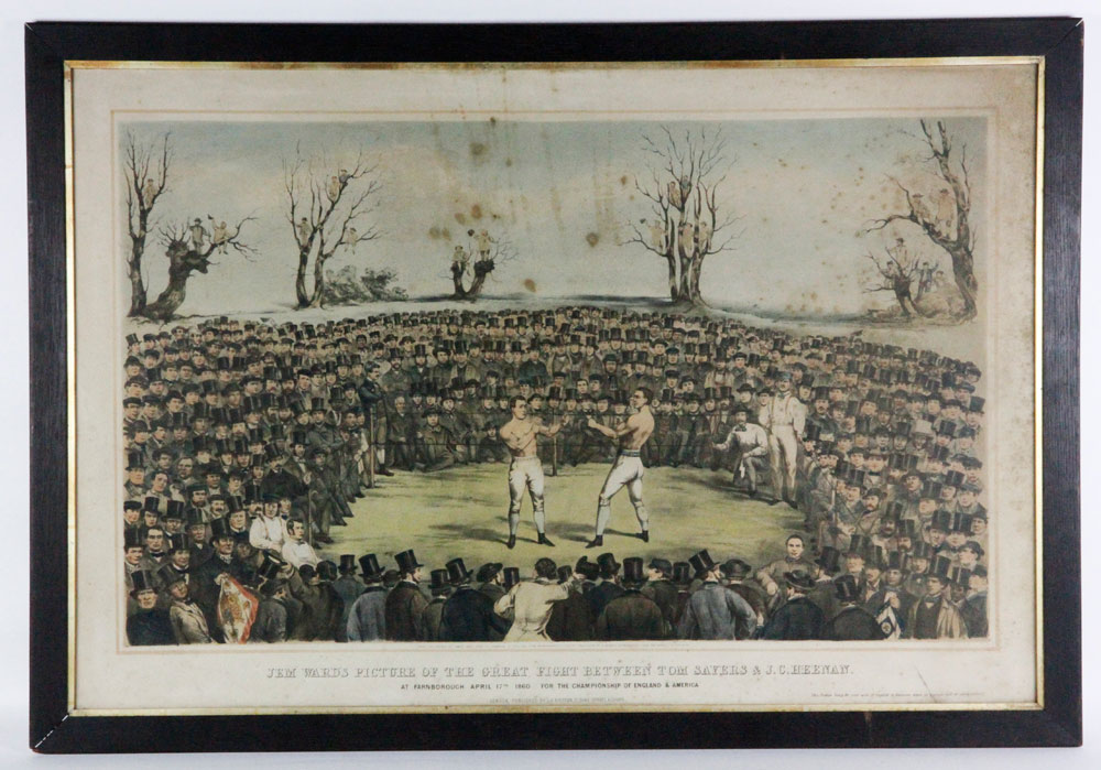 Appraisal: - Lithograph of a Boxing Match Lithograph of a boxing