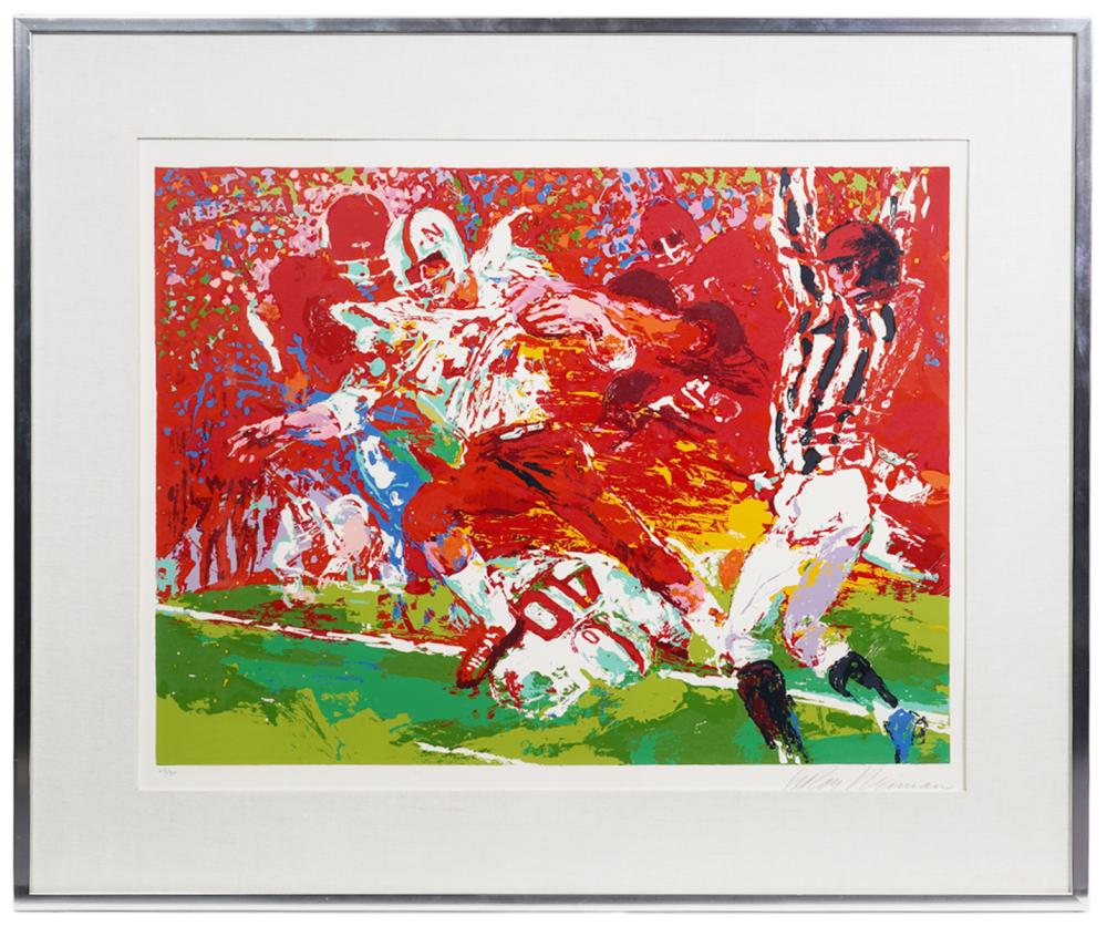 Appraisal: LEROY NEIMAN SERIGRAPH 'GAME OF CENTURY' FOOTBALLLeroy Neiman American -