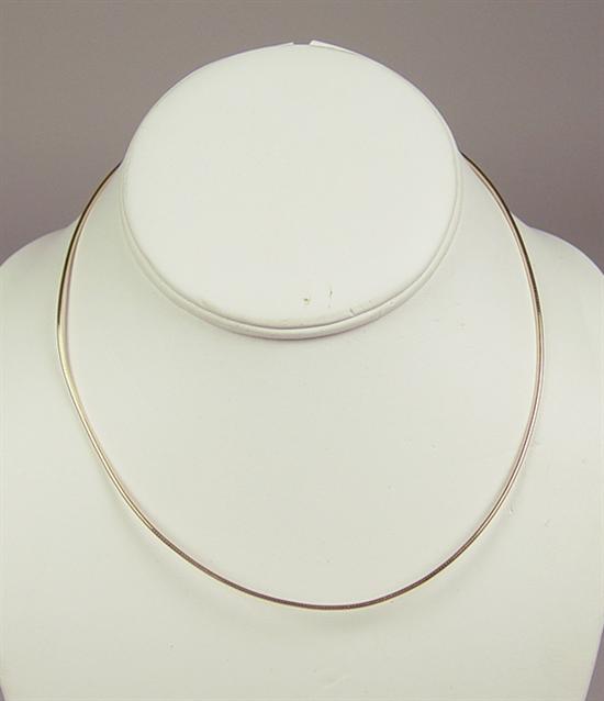 Appraisal: k Yellow Gold Choker Necklace long mm wide grams Good