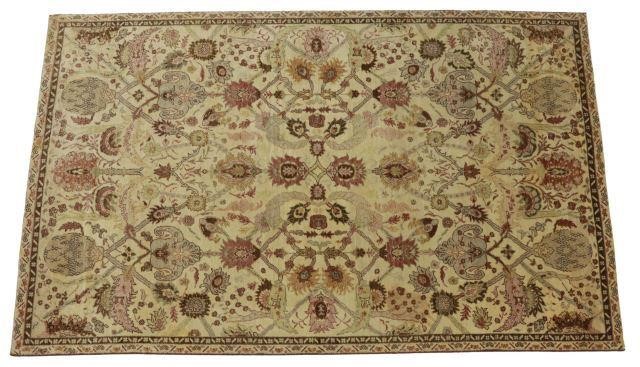 Appraisal: Hand-tied Turkish Oushak rug approx ' l ' w