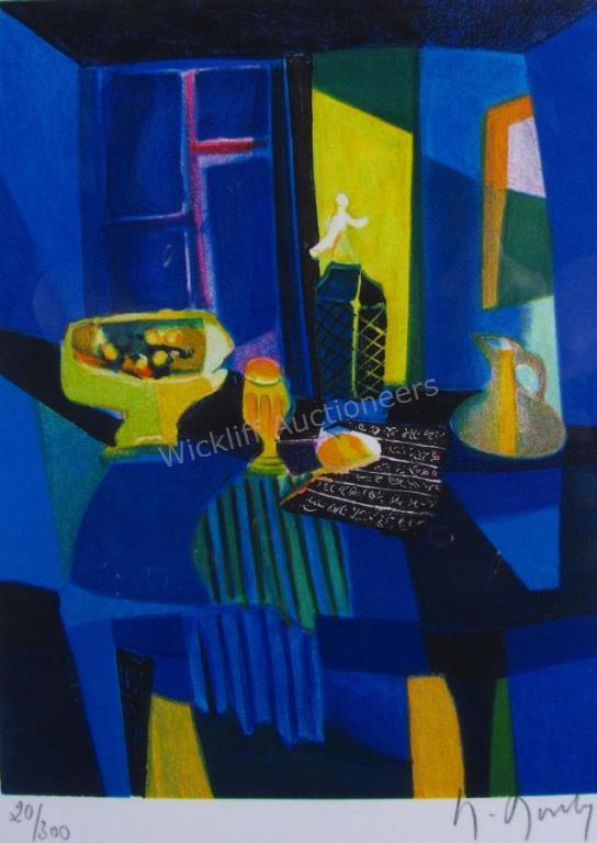 Appraisal: A limited edition lithograph by Marcel Mouly France - on