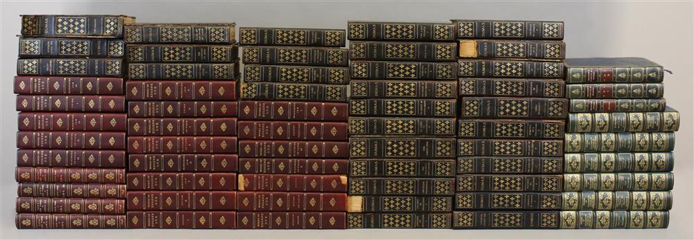 Appraisal: FINE LEATHER BINDINGS MILTON SWINBURNE EUGENE SUE AND ALEXANDRE DUMAS