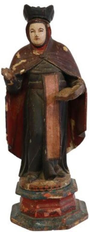 Appraisal: Santo figure Female Saint likely Saint Teresa of Avila th