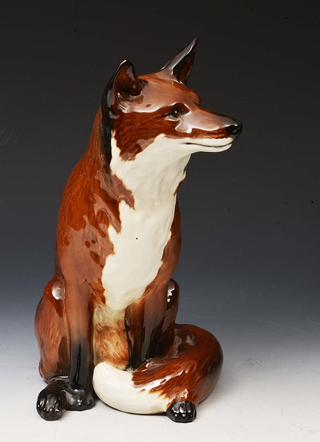 Appraisal: A LARGE BESWICK FIRESIDE FOX circa - model cm high