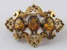 Appraisal: A yellow metal tests ct gold Victorian brooch set with