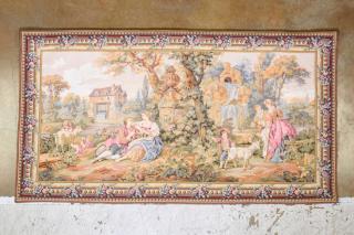 Appraisal: A FRENCH TAPESTRY POINT DE L'HALLUIN th century The tapestry