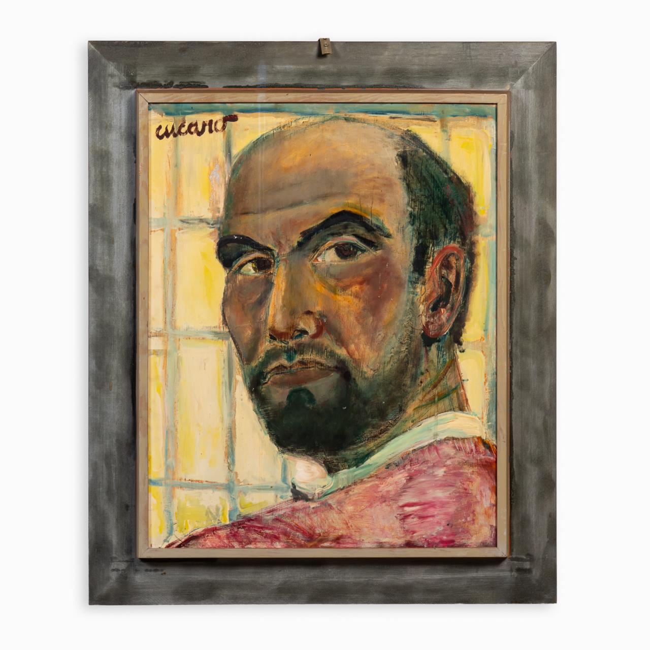 Appraisal: PASCAL CUCARO OIL ON BOARD SELF PORTRAIT Pascal Cucaro American