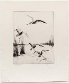 Appraisal: Richard E Bishop - Two Drypoints each signed RE Bishop