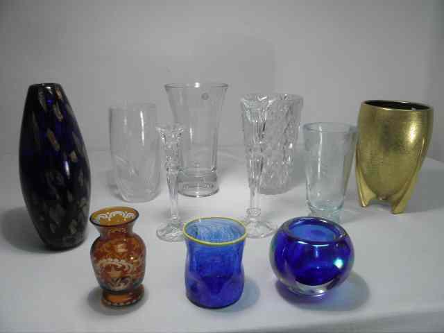 Appraisal: Lot of eleven pieces of assorted glassware and crystal Includes