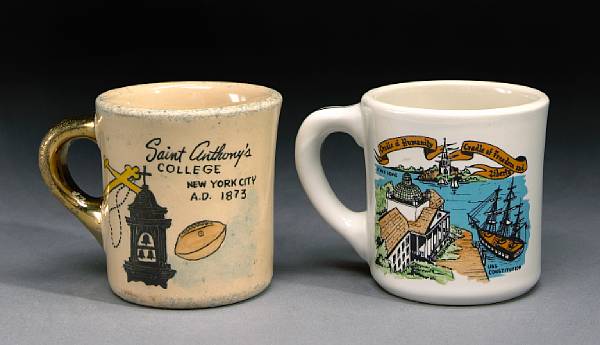 Appraisal: Two John Wayne gifted mugs related to his films s-