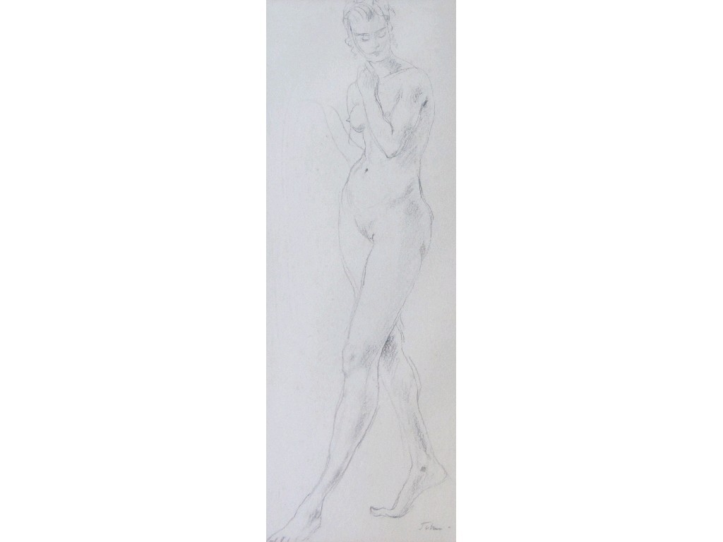 Appraisal: AUGUSTUS JOHN OM RA - FEMALE NUDE FULL LENGTH Pencil