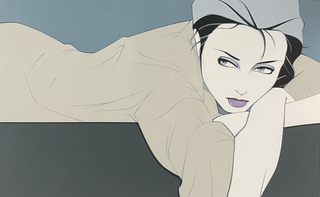 Appraisal: Patrick Nagel Gray Lady Screenprint A PHand Signed Frame x