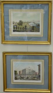 Appraisal: Set of four hand colored lithographs published by Jevne Almini