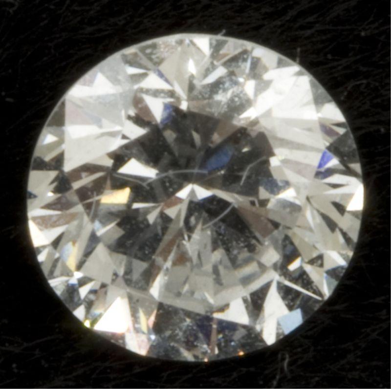 Appraisal: Carat Round Brilliant Cut Diamond Stone H color VVS- clarity