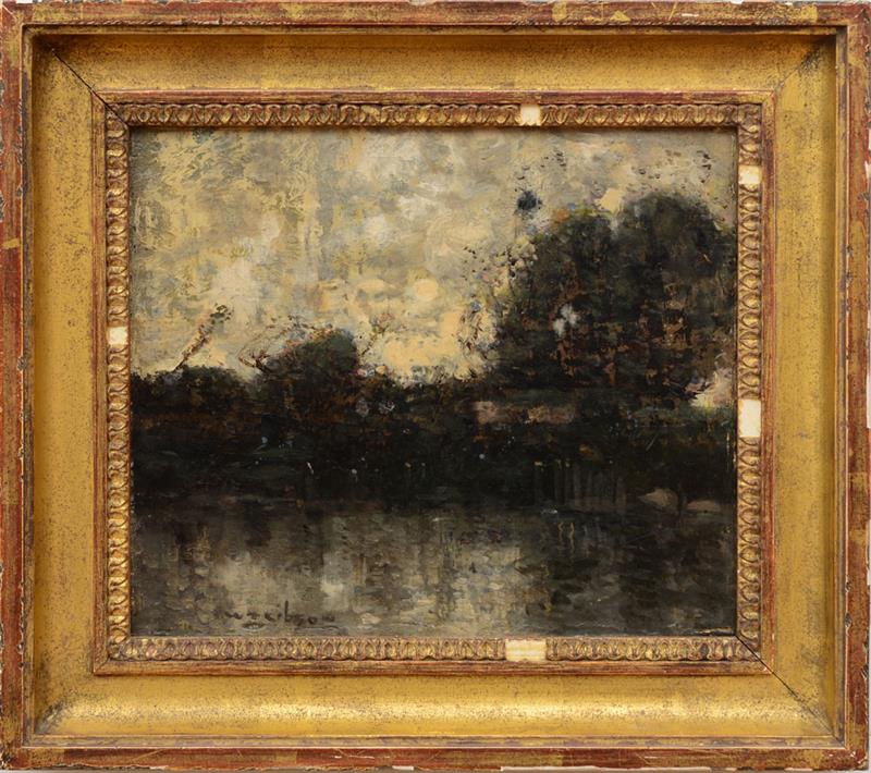 Appraisal: WILLIAM ALFRED GIBSON - NEAR IPSWICH Oil on particle board