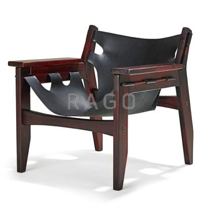 Appraisal: SERGIO RODRIGUES b OCA Kilin chair Brazil s Rosewood tooled