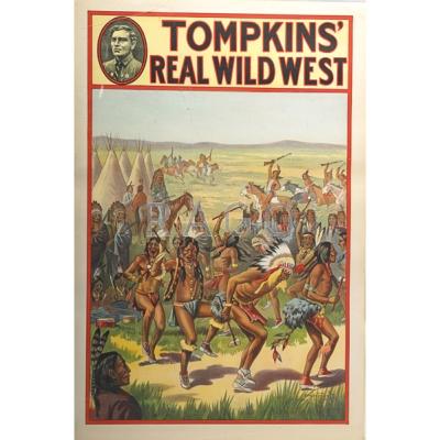 Appraisal: TOMPKINS REAL WILD WEST POSTERS Four by the Donaldson Lithograph