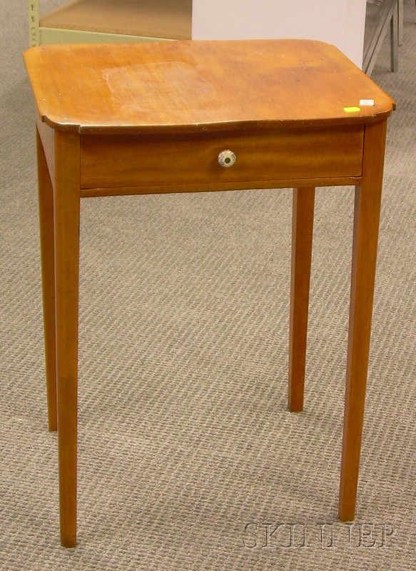 Appraisal: Federal Cut-corner Top Cherry One-Drawer Stand