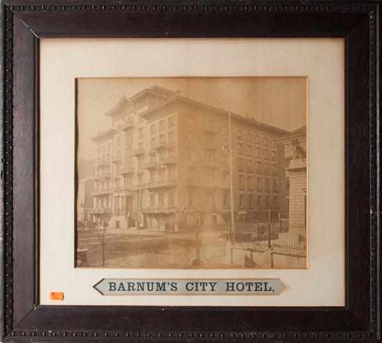 Appraisal: Photograph ''Barnum's City Hotel'' vintage print probably s X in