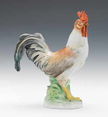 Appraisal: A Large Herend Porcelain Rooster Porcelain figure of a standing