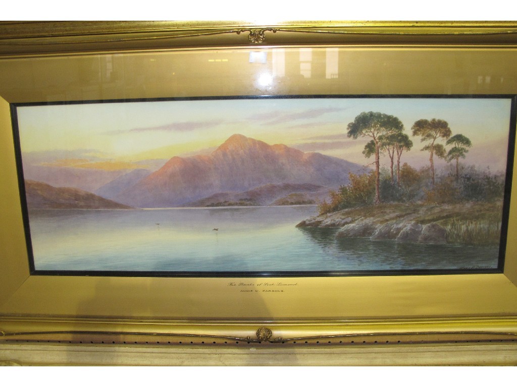 Appraisal: ANNIE M PARSONS Watercolour 'Golden Sunset on the Banks of