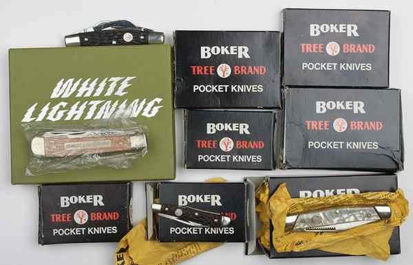 Appraisal: Boker Tree Brand Knives Lot of Eighteen Lot includes new