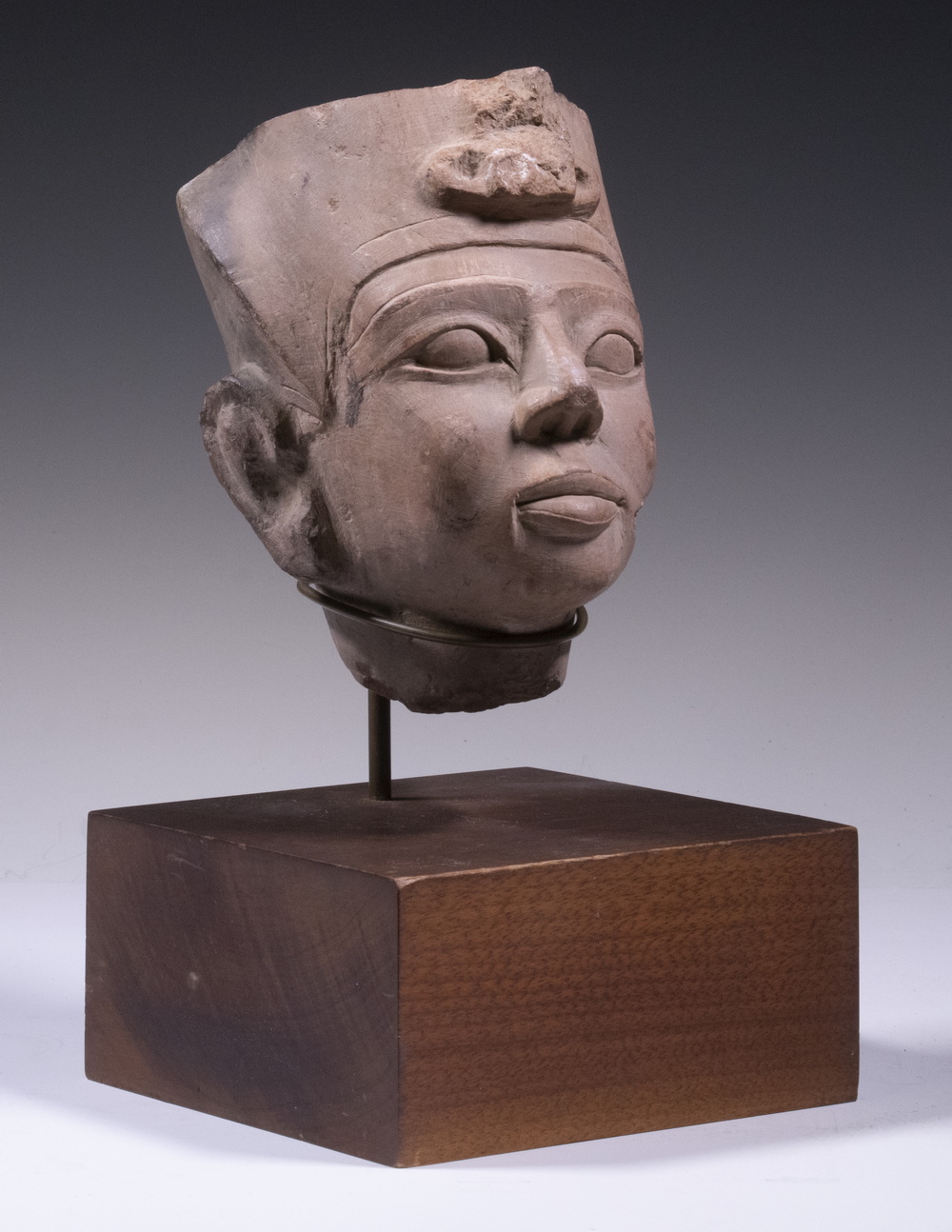 Appraisal: STONE BUST OF AN EGYPTIAN PHAROAH Late Hellenistic Period BC