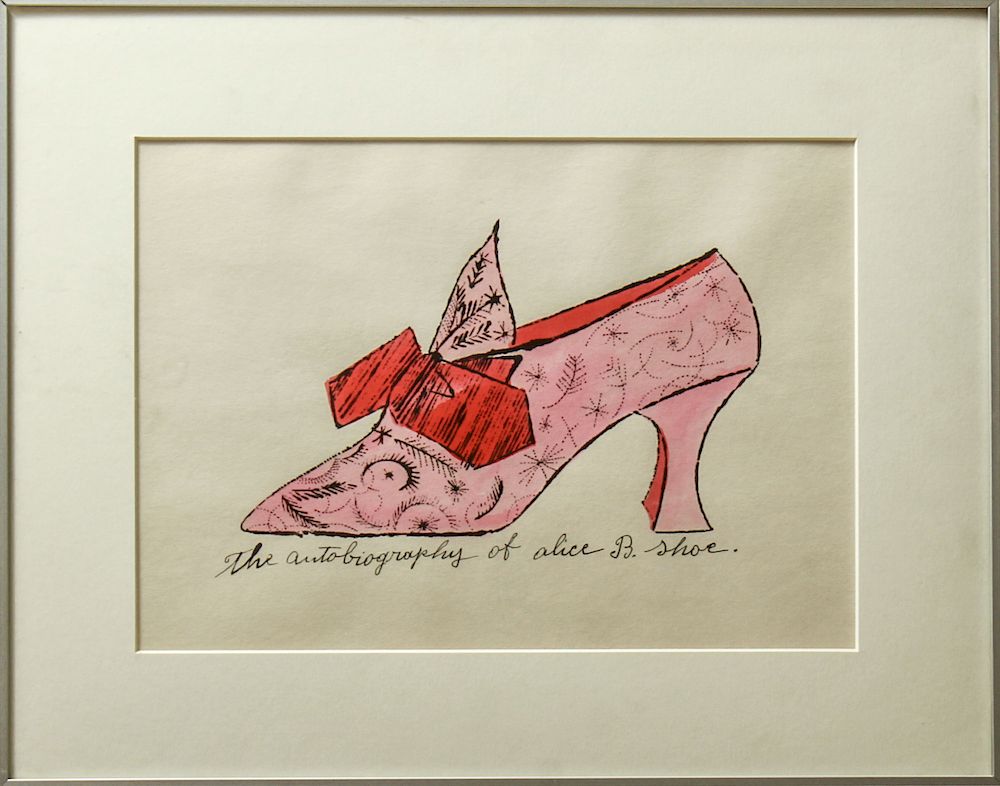 Appraisal: Andy Warhol Alice B Shoe Watercolor Lithograph Andy Warhol American