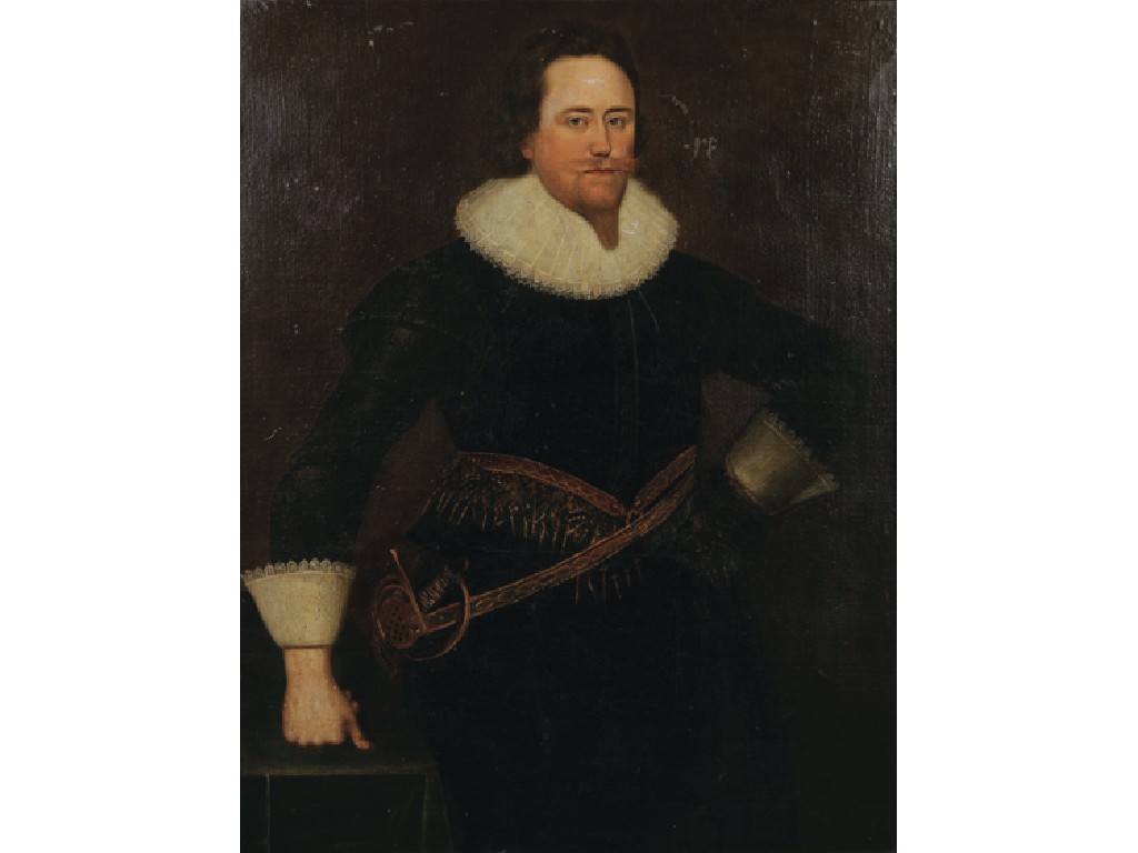 Appraisal: ENGLISH SCHOOL th century A portrait of a gentleman wearing