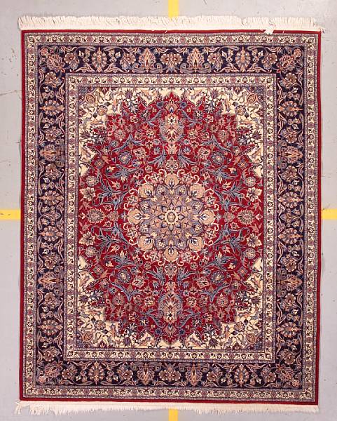 Appraisal: An Indo Kashan carpet size approximately ft in x ft