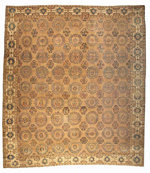 Appraisal: A Khotan carpet Turkestan late th century size approximately ft