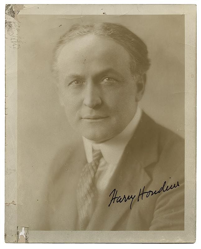 Appraisal: Portrait Photograph of Houdini Houdini Harry Ehrich Weisz Portrait Photograph