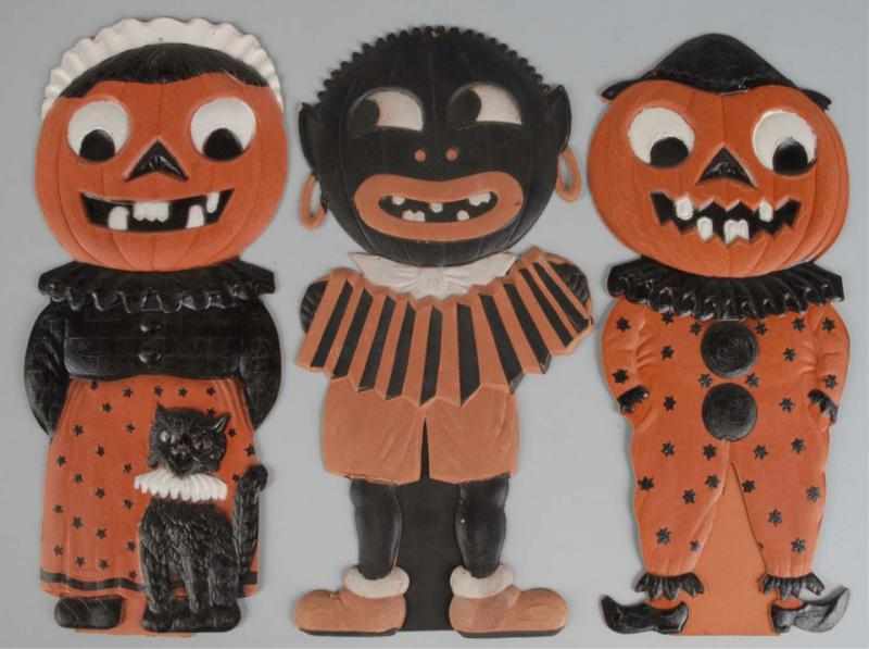 Appraisal: Lot of Cardboard Halloween Die-Cuts Description Includes one clown one