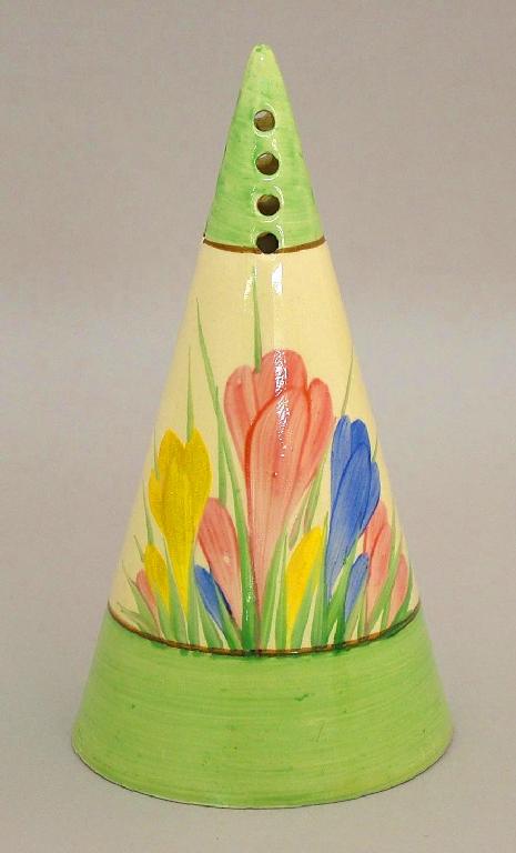 Appraisal: Spring Crocus' conical sugar sifter high minor restoration to the