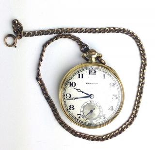 Appraisal: k y g Hamilton open face pocket watch with silvered