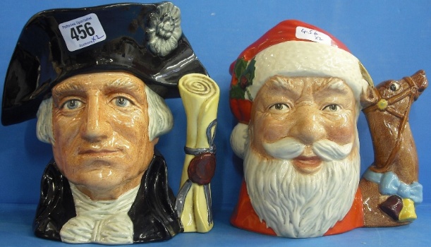 Appraisal: Royal Doulton large Character Jugs Santa Claus D reindeer handle