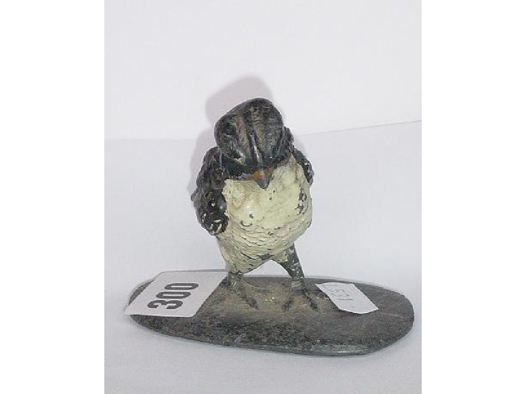 Appraisal: A th century lead cold painted figure of a bird