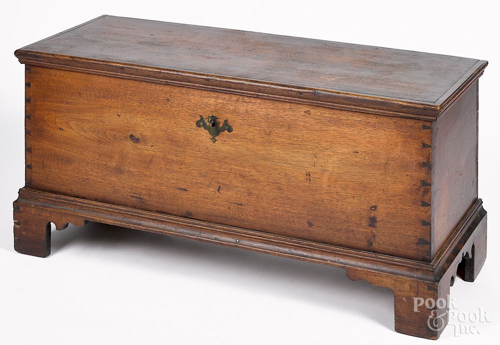 Appraisal: Diminutive Pennsylvania Chippendale blanket chest Diminutive Pennsylvania Chippendale walnut blanket