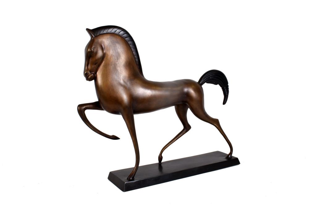 Appraisal: PATINATED BRONZE HORSE IN THE MANNER OF HAGENHAUERWith a stylized