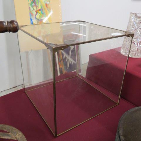 Appraisal: Glass and Brass Display Case