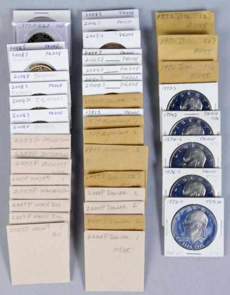 Appraisal: Lot of Silver Dollars Description Includes ten Ikes from to