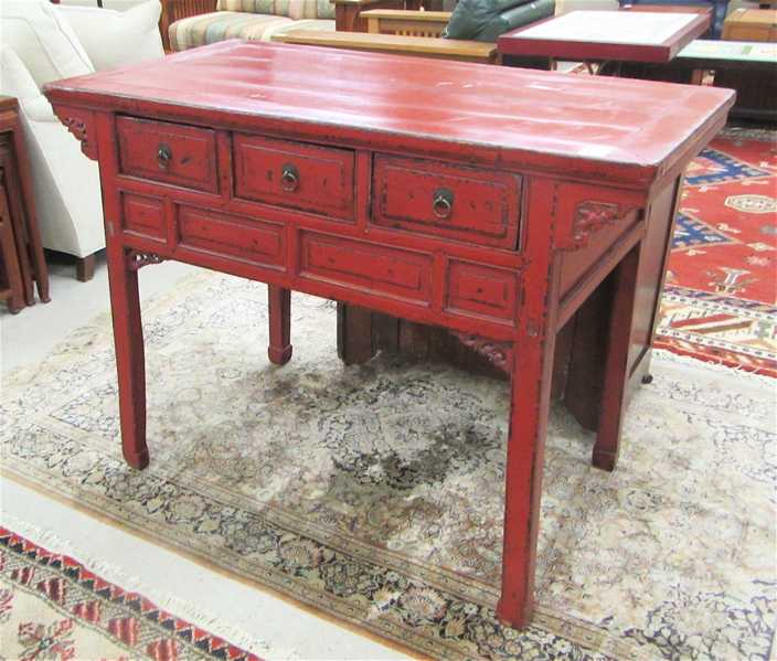 Appraisal: MING STYLE ALTAR TABLE Chinese th century elements having three