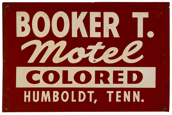 Appraisal: TRAVEL Booker T Washington Motel Colored Humboldt Tenn Painted tin