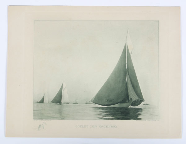 Appraisal: Lot of vintage photogravures of nautical scenes including Goelet Cup