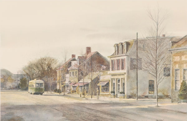 Appraisal: Partial portfolio depicting American watercolors in five color gravures The