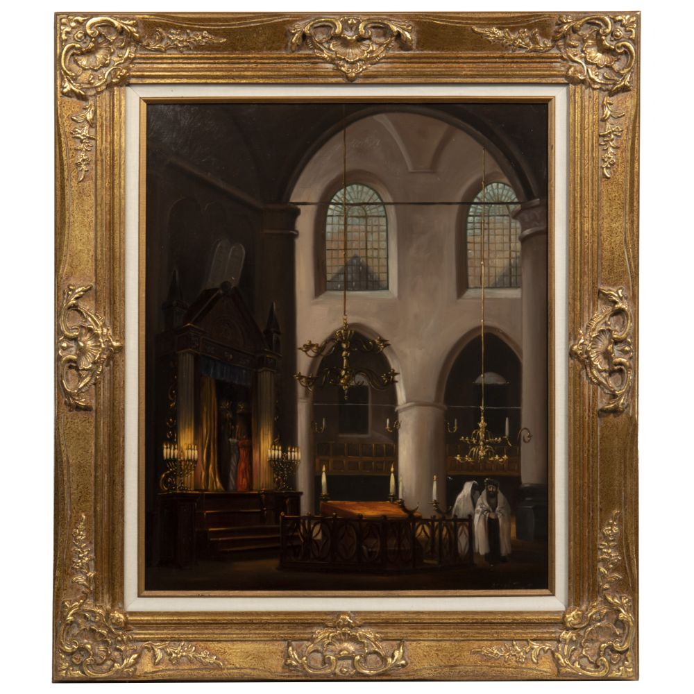 Appraisal: JAN NAGTEGAAL DUTCH - SYNAGOGUE OIL ON CANVASUndated signed lower