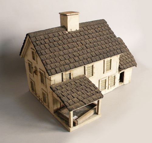 Appraisal: Wooden bird house with a shingle roof h