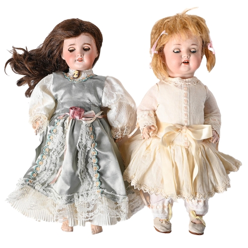 Appraisal: Two composition character dolls with SFBJ or German bisque head