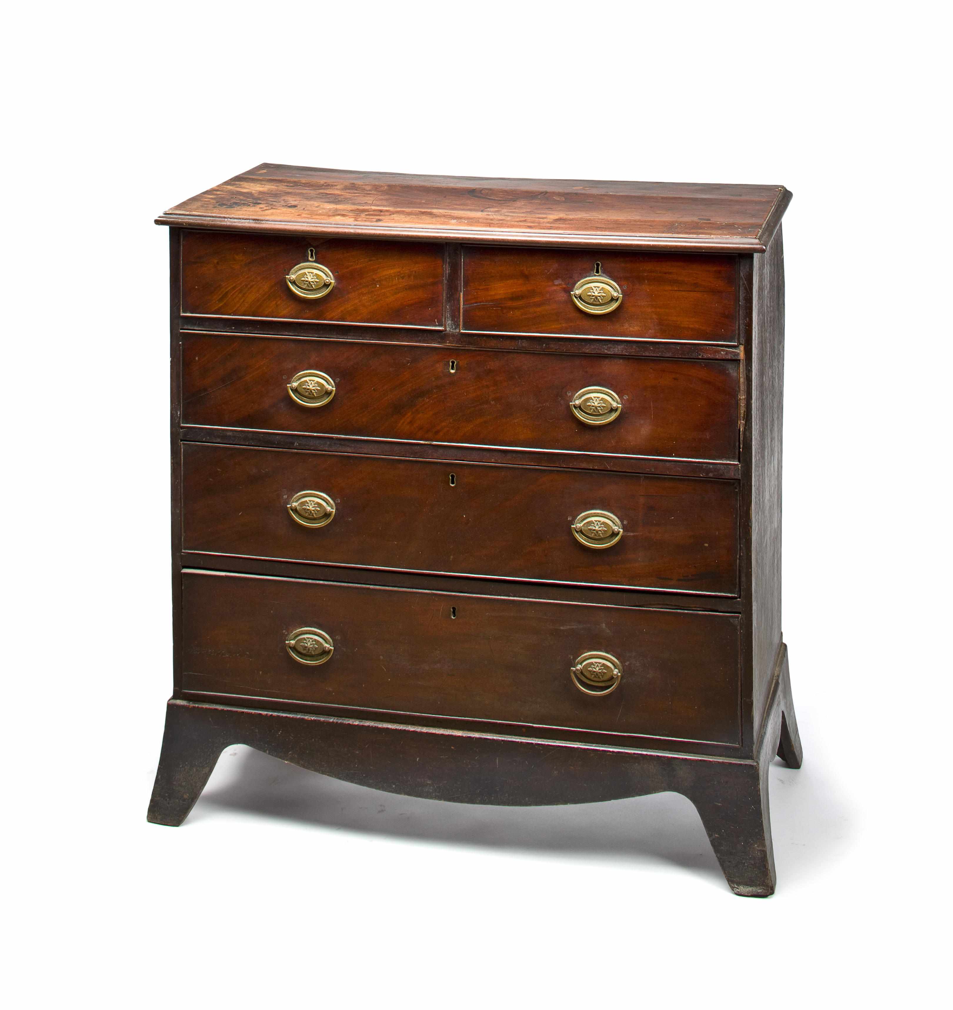 Appraisal: A George III mahogany chest of drawers fourth quarter th